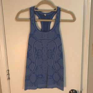 Lulu lemon blue snakeskin tank top